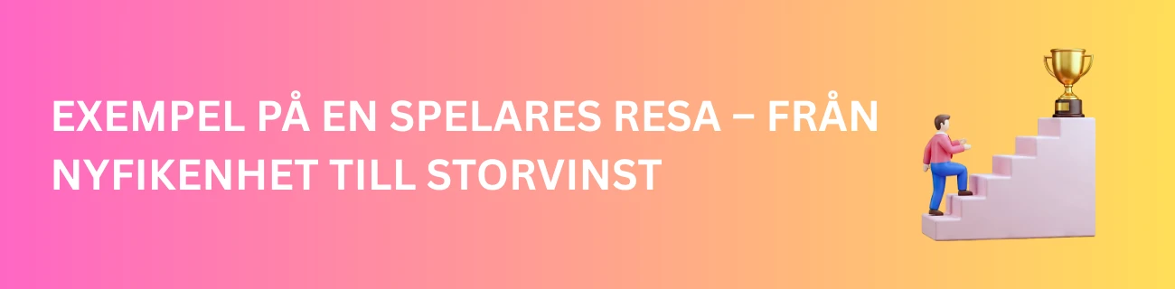 Exempel på en spelares resa – Från nyfikenhet till storvinst